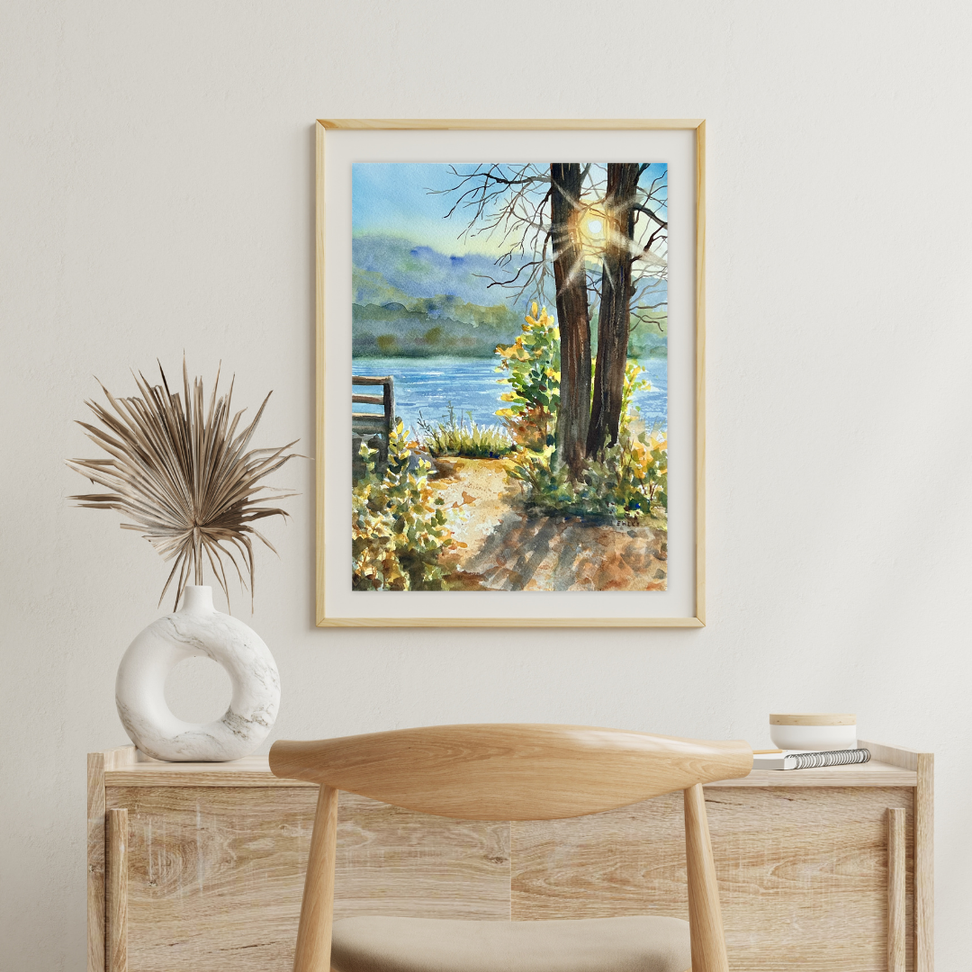 Marsh Sunrise - Watercolor Print
