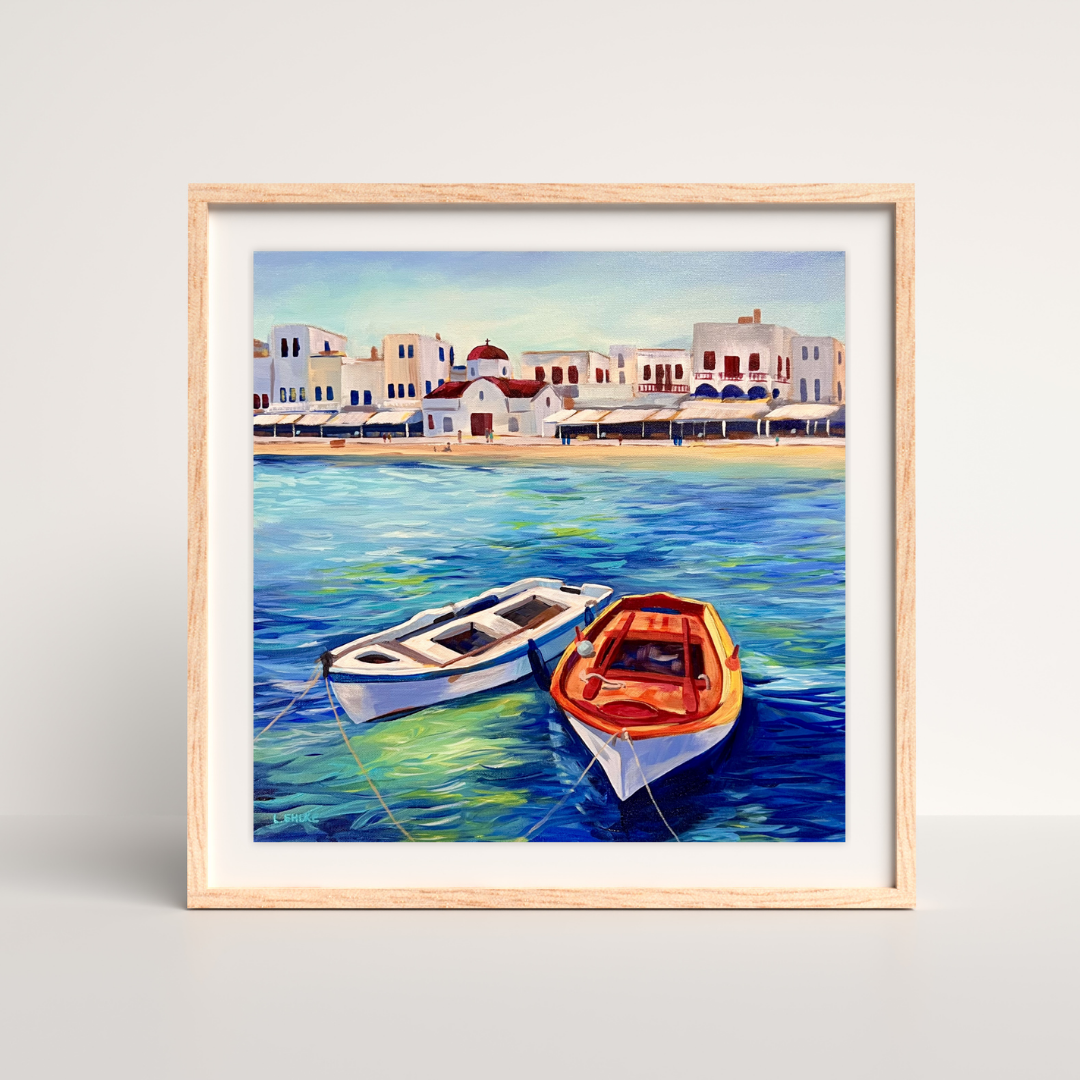 Mykonos Boats - Acrylic Print