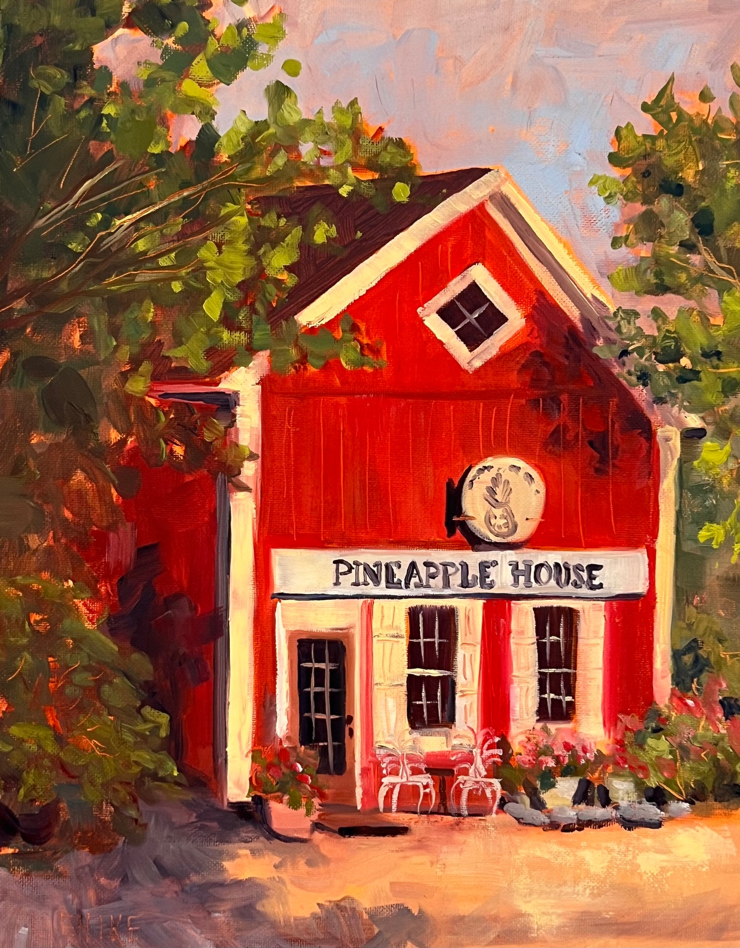 Pineapple House on Paper 11" X 14"