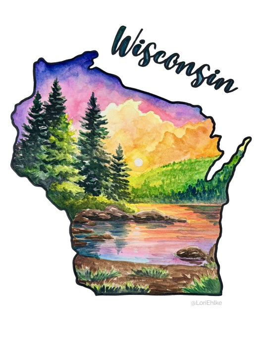 Wisconsin Sunset Print 11x14