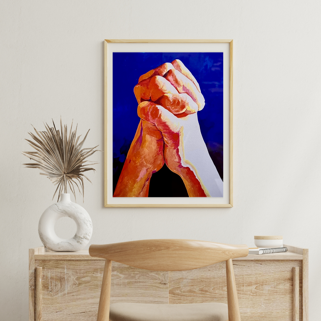 Praying Hands - Gouache Print