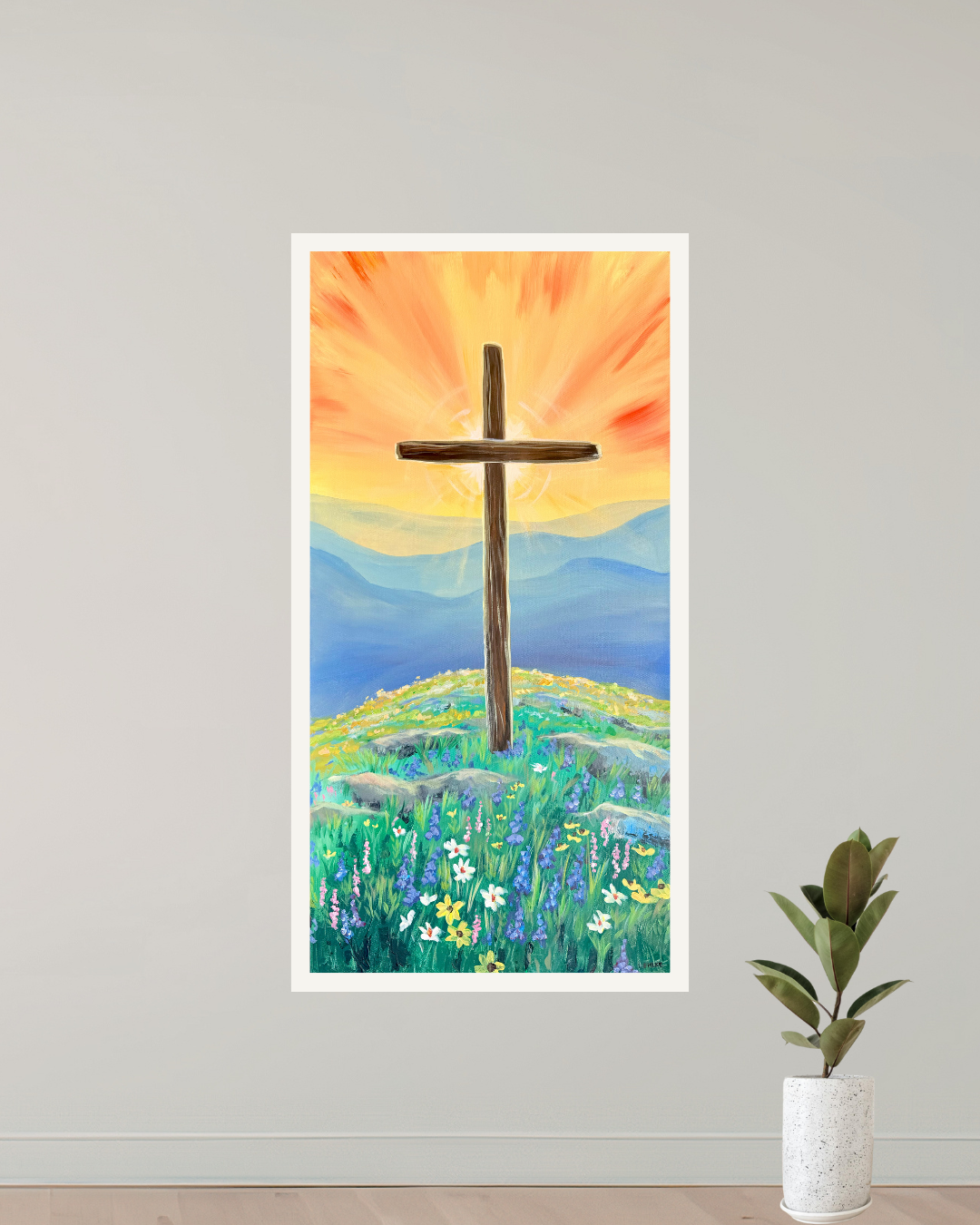 Radiant Hope - Original Acrylic Painting on Canvas (24x48)