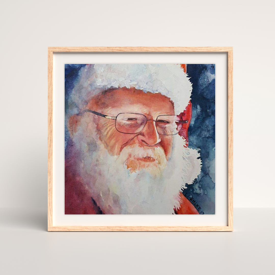 Santa - Watercolor Print