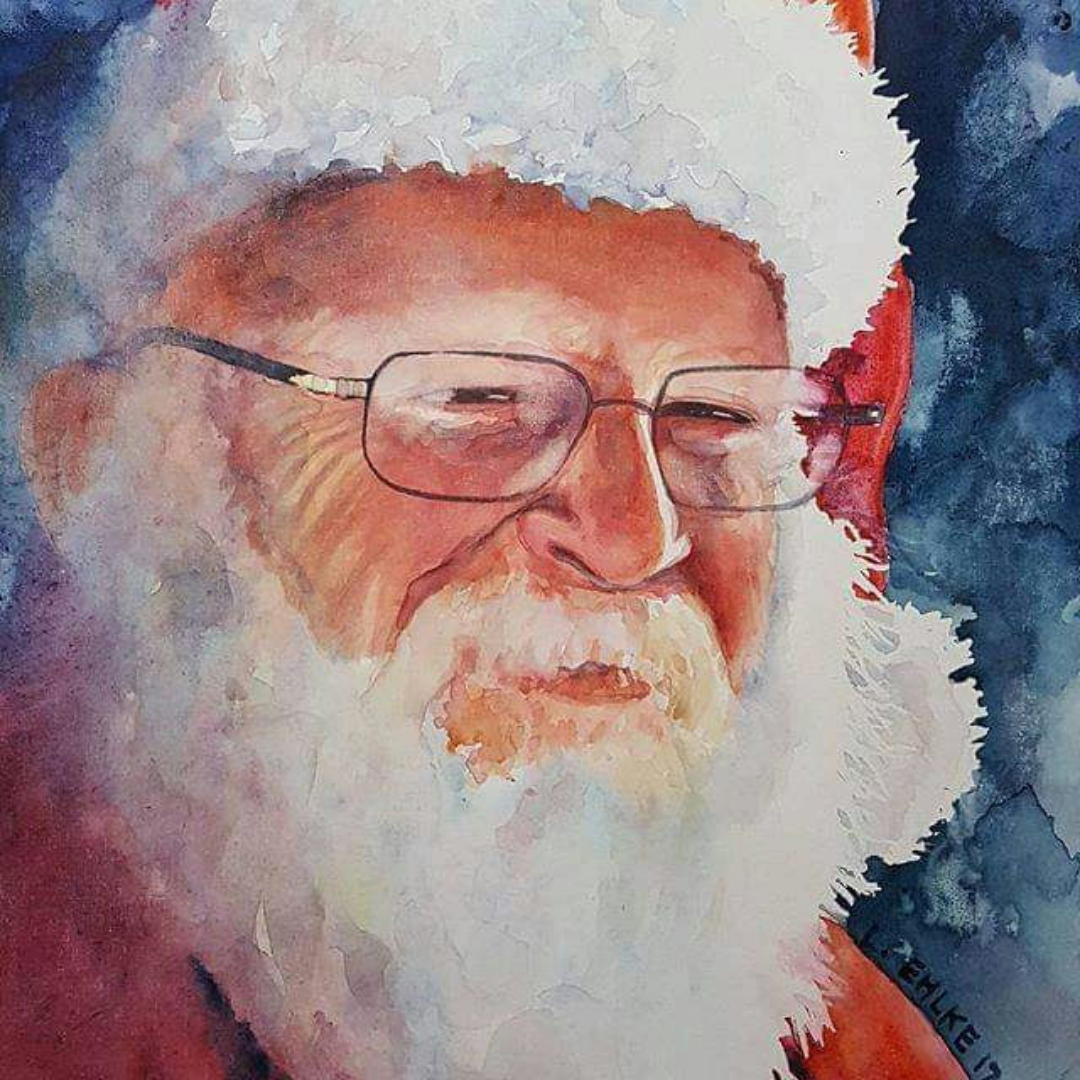 Santa - Watercolor Print