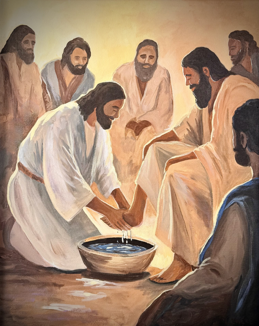 Jesus Washing Feet - Acrylic Print