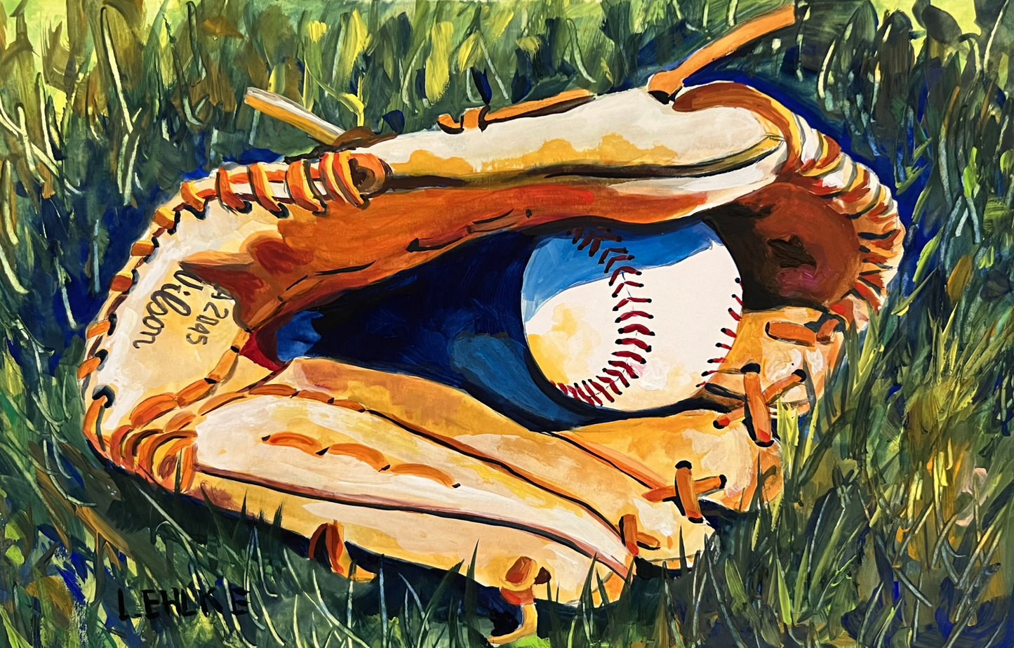 Baseball - Gouache Print