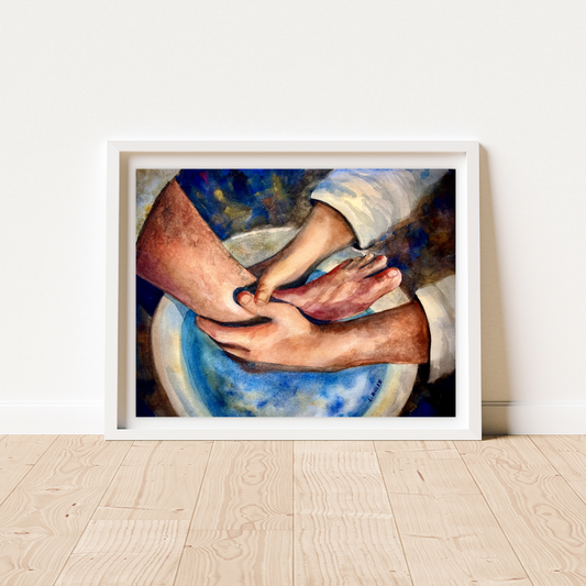 Serving Hands - Watercolor Print