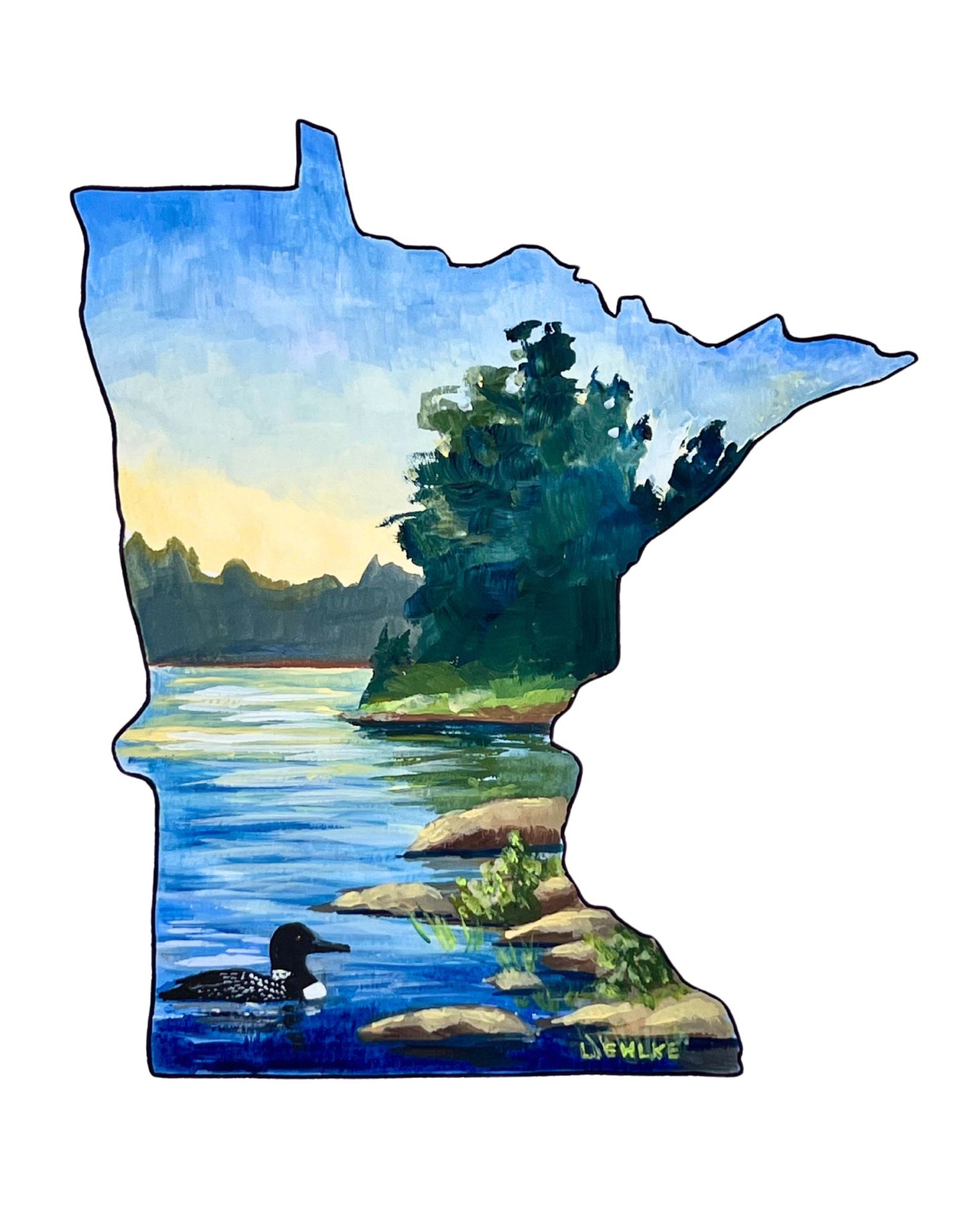 Minnesota State Painting Print 11x14